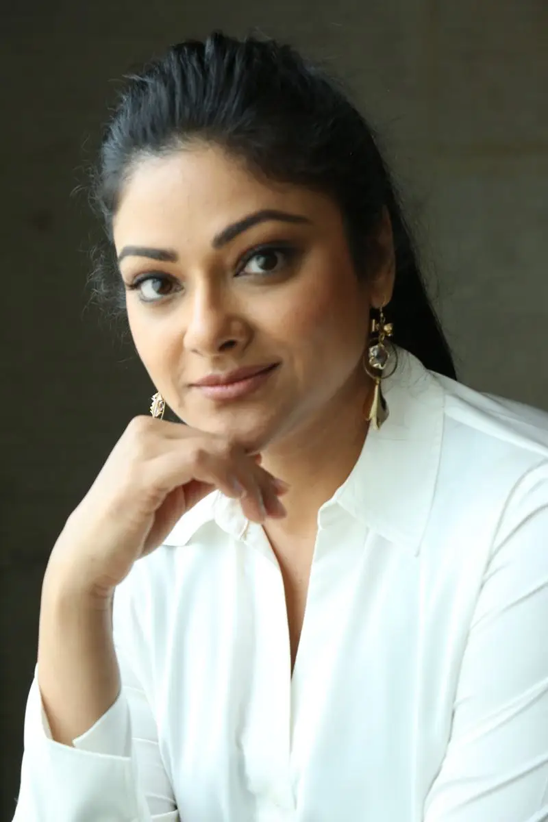 Tamil Actress Abhirami at Maharaja Movie Press Meet in Hyderabad